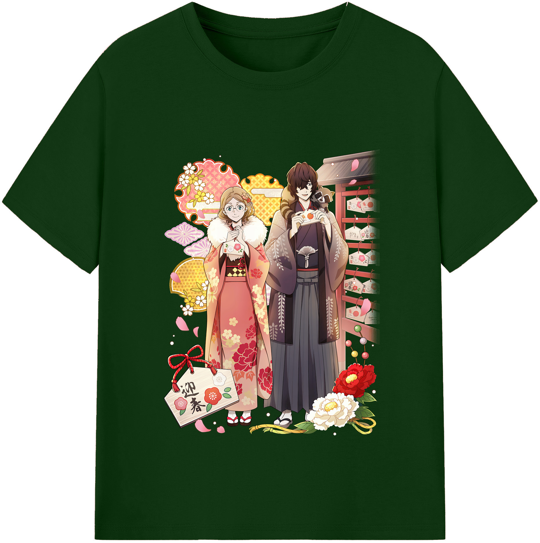 （画像用） 文豪ストレイドッグス Bungo Stray Dogs 綿100％半袖Tシャツ（フロントプリント）
